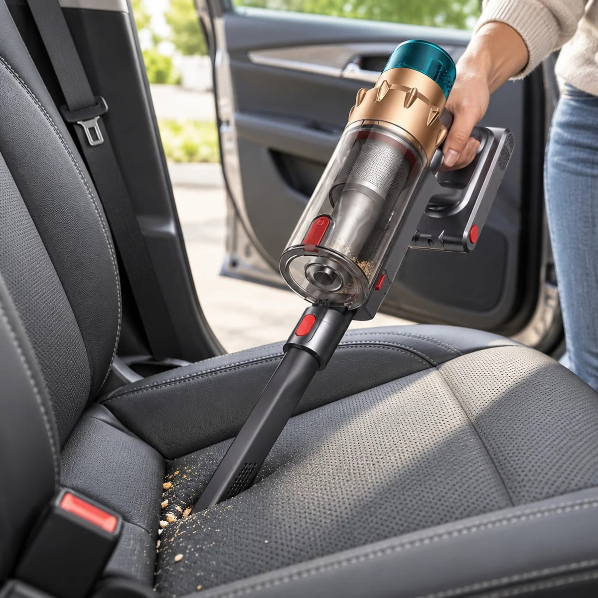 Treppenreinigung mit dem Airvac V18 im Handstaubsauger-Modus