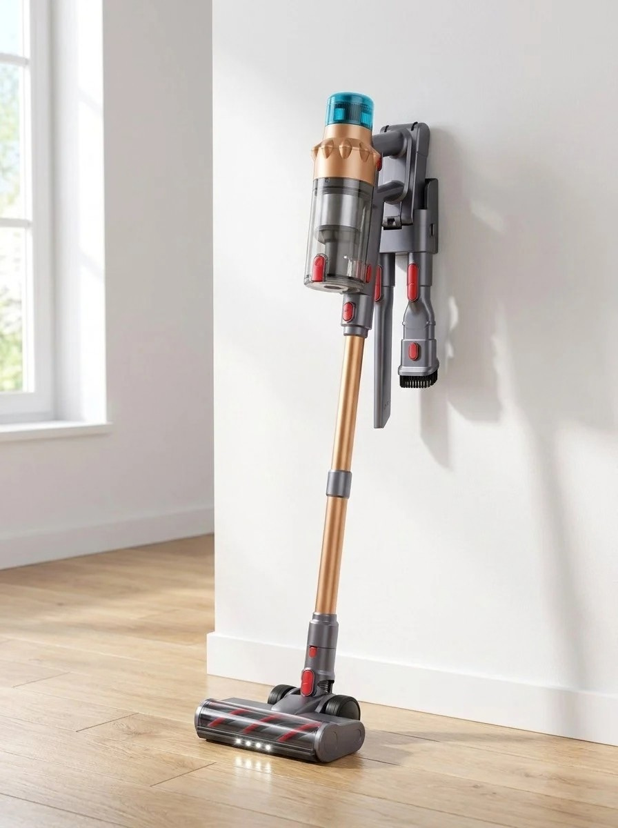 Staubsaugen im Wohnzimmer mit dem Airvac V18