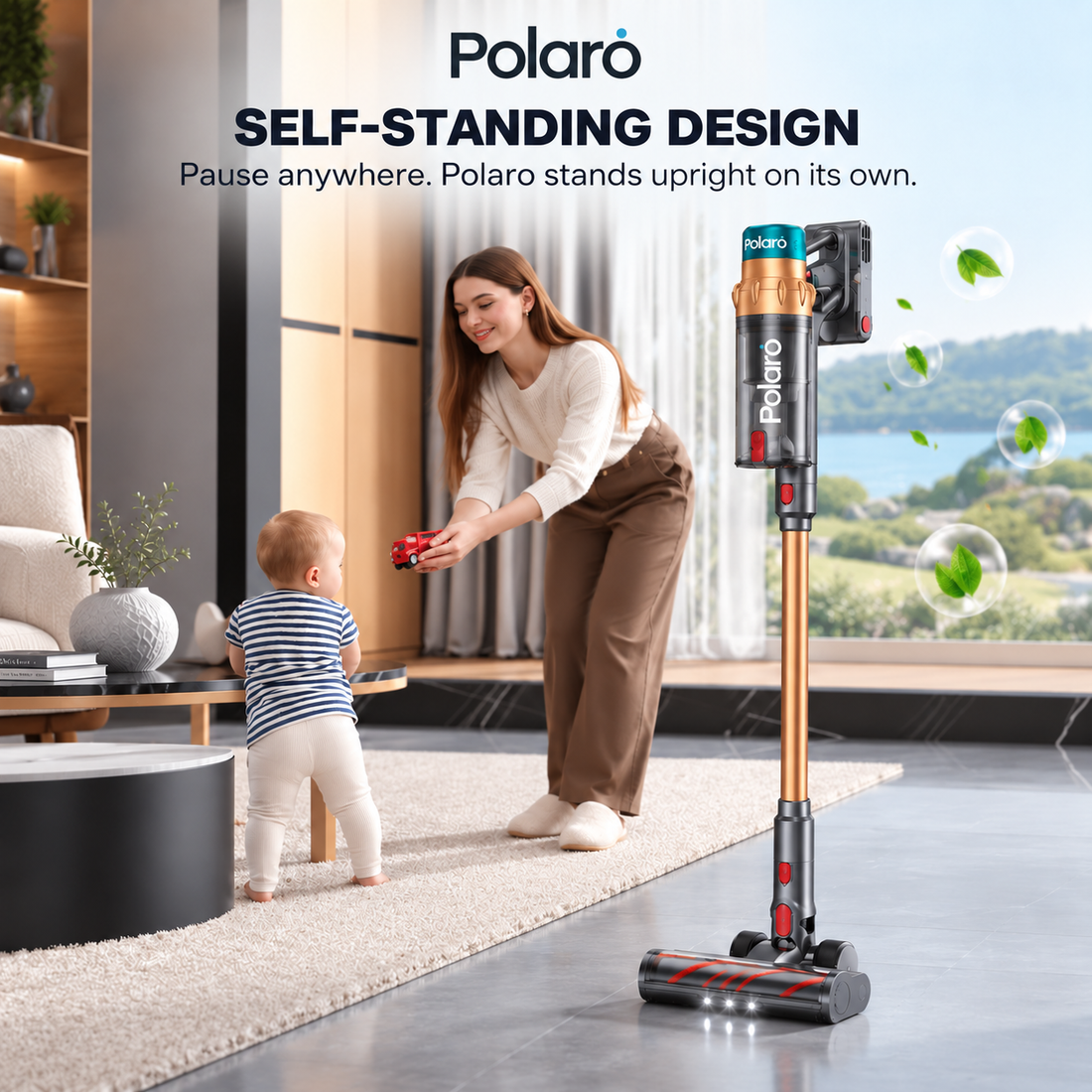 Polaro self-standing vacuum cleaner
