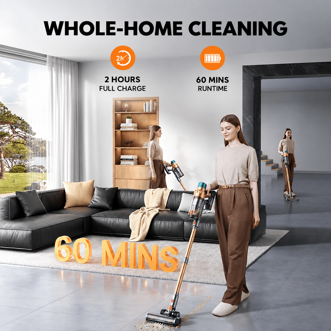 Polaro cordless cleaning at home